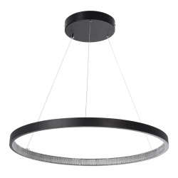 DIAMOND 61522 Μοντέρνο Κρεμαστό Φωτιστικό Οροφής LED 45W 5040lm 360° AC 220-240V IP20 Ρυθμιζόμενο Λευκό CCT με Χειριστήριο από 2700K έως 6000K Dimmable - Lumileds SMD Chip - Μαύρο Ματ - Μ60 x Π60 x Υ3cm - 3 Χρόνια Εγγύηση