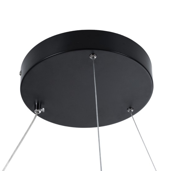 DIAMOND 61522 Μοντέρνο Κρεμαστό Φωτιστικό Οροφής LED 45W 5040lm 360° AC 220-240V IP20 Ρυθμιζόμενο Λευκό CCT με Χειριστήριο από 2700K έως 6000K Dimmable - Lumileds SMD Chip - Μαύρο Ματ - Μ60 x Π60 x Υ3cm - 3 Χρόνια Εγγύηση