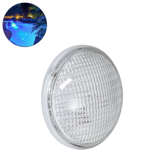 POOLANO 61535 Λάμπα LED Σποτ Πισίνας GX16D PAR56 25W 1875lm 120° AC/DC 12V Αδιάβροχο IP68 IK06 Tempered Glass Φ18 x Υ10cm Θερμό Λευκό 2700K - Bridgelux Chip - 3 Years Warranty