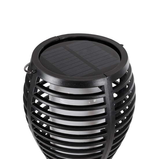 FIAMMA 61549 Αυτόνομο Ηλιακό Καρφωτό Φωτιστικό Κήπου LED SMD 2W 80lm με Ενσωματωμένη Μπαταρία 1500mAh - Φωτοβολταϊκό Πάνελ - Αισθητήρα Ημέρας-Νύχτας Φαναράκι Κήπου - Εφέ Φλόγας Διακοσμητικό - Αδιάβροχο IP65 - 1800K Φ10 x Υ55cm - 2 Χρόνια Εγγύηση