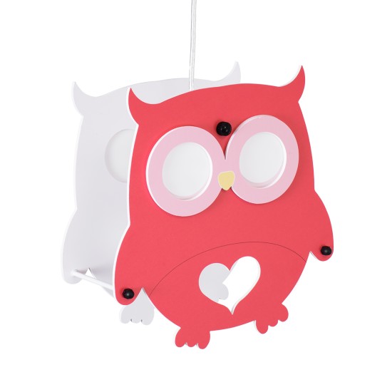 OWL 61576 Παιδικό Κρεμαστό Φωτιστικό Φιγούρα Μονόφωτο 1 x E27 IP20 Κόκκινο & Ροζ Πλαστικό - Μ29.5 x Π15.5 x Υ30.5cm OWL 61576 Παιδικό Κρεμαστό Φωτιστικό Φιγούρα Μονόφωτο 1 x E27 IP20 Κόκκινο & Ροζ Πλαστικό - Μ29.5 x Π15.5 x Υ30.5cm