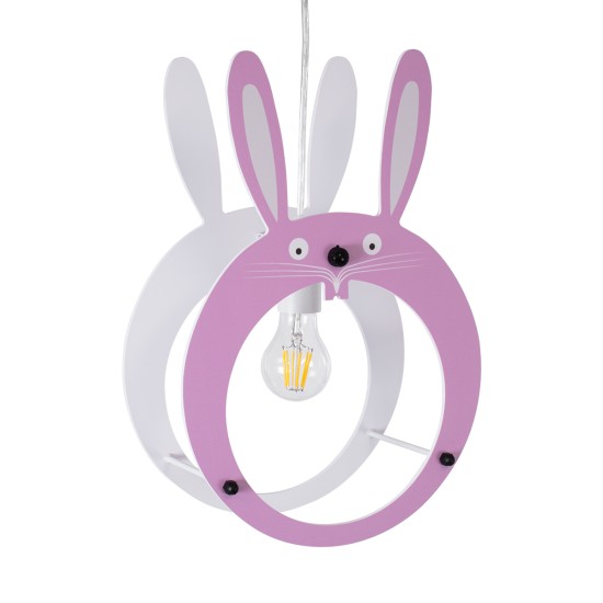 BUNNY 61577 Παιδικό Κρεμαστό Φωτιστικό Φιγούρα Μονόφωτο 1 x E27 IP20 Ροζ & Άσπρο Πλαστικό - Μ27.2 x Π15.5 x Υ40cm BUNNY 61577 Παιδικό Κρεμαστό Φωτιστικό Φιγούρα Μονόφωτο 1 x E27 IP20 Ροζ & Άσπρο Πλαστικό - Μ27.2 x Π15.5 x Υ40cm