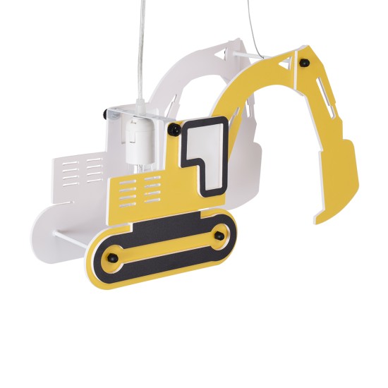 EXCAVATOR 61579 Παιδικό Κρεμαστό Φωτιστικό Φιγούρα Μονόφωτο 1 x E27 IP20 Κίτρινο & Μαύρο Πλαστικό - Μ45 x Π15.5 x Υ27cm EXCAVATOR 61579 Παιδικό Κρεμαστό Φωτιστικό Φιγούρα Μονόφωτο 1 x E27 IP20 Κίτρινο & Μαύρο Πλαστικό - Μ45 x Π15.5 x Υ27cm