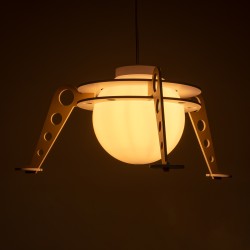 UFO 61581 Παιδικό Κρεμαστό Φωτιστικό Οροφής με Ντουί 1 x E27 AC 220-240V IP20 - Κίτρινο & Μπλε - Μ58 x Π58 x Υ24cm