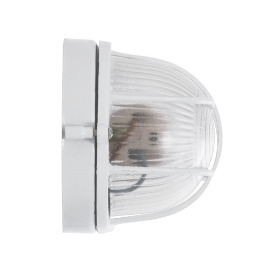BOATLIGHT 61582 Vintage Φωτιστικό Καραβοχελώνα Τοίχου - Απλίκα με Ντουί 1 x E27 AC 220-240V Αδιάβροχο IP65 - Λευκό Ματ - Μ21 x Π10.4 x Υ9cm