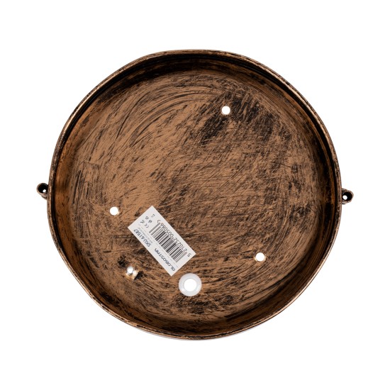 BOATLIGHT 61587 Vintage Φωτιστικό Καραβοχελώνα Τοίχου & Οροφής με Ντουί 1 x E27 AC 220-240V Αδιάβροχο IP65 - Χάλκινο Εφέ Σκουριάς Ματ - Μ17.5 x Π17.5 x Υ9cm