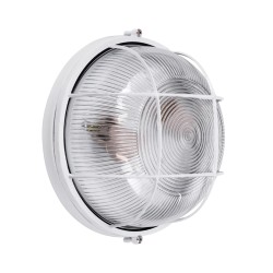 BOATLIGHT 61588 Vintage Φωτιστικό Καραβοχελώνα Τοίχου & Οροφής με Ντουί 2 x E27 AC 220-240V Αδιάβροχο IP65 - Λευκό Ματ - Μ24 x Π24 x Υ11cm