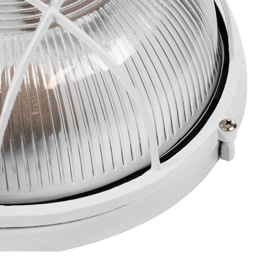 BOATLIGHT 61588 Vintage Industrial Φωτιστικό Τοίχου - Απλίκα - Καραβοχελώνα Εξωτερικού Χώρου Δίφωτο 2 x E27 AC220-240V Αδιάβροχο IP65 - Σώμα Αλουμινίου & Tempered Glass - Φ24 x Υ11cm - Λευκό - Στρόγγυλο - 5 Years Warranty BOATLIGHT 61588 Vintage Industrial Φωτιστικό Τοίχου - Απλίκα - Καραβοχελώνα Εξωτερικού Χώρου Δίφωτο 2 x E27 AC220-240V Αδιάβροχο IP65 - Σώμα Αλουμινίου & Tempered Glass - Φ24 x Υ11cm - Λευκό - Στρόγγυλο - 5 Years Warranty