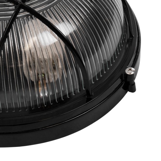 BOATLIGHT 61589 Vintage Industrial Φωτιστικό Τοίχου - Απλίκα - Καραβοχελώνα Εξωτερικού Χώρου Δίφωτο 2 x E27 AC220-240V Αδιάβροχο IP65 - Σώμα Αλουμινίου & Tempered Glass - Φ24 x Υ11cm - Μαύρο - Στρόγγυλο - 5 Years Warranty BOATLIGHT 61589 Vintage Industrial Φωτιστικό Τοίχου - Απλίκα - Καραβοχελώνα Εξωτερικού Χώρου Δίφωτο 2 x E27 AC220-240V Αδιάβροχο IP65 - Σώμα Αλουμινίου & Tempered Glass - Φ24 x Υ11cm - Μαύρο - Στρόγγυλο - 5 Years Warranty