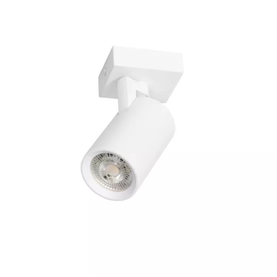 kelvo® SPOTA KLV-101-0135 Κινούμενο Φωτιστικό Σποτ Οροφής για Λάμπα MR16 με Ντουί GU10 AC 220-240V IP20 - Λευκό Ματ - Μ7 x Π6 x Υ14cm