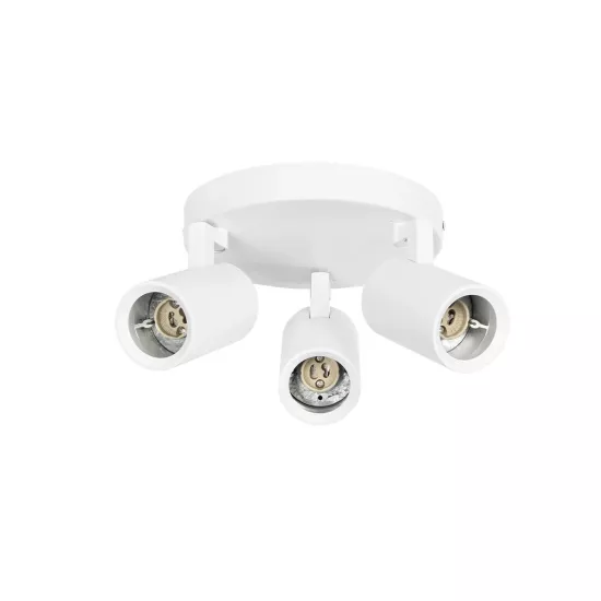 kelvo® SPOTA KLV-101-0145 Κινούμενο Φωτιστικό Σποτ Οροφής για 3 Λάμπες MR16 με Ντουί GU10 AC 220-240V IP20 - Λευκό Ματ - Μ19 x Π19 x Υ14cm