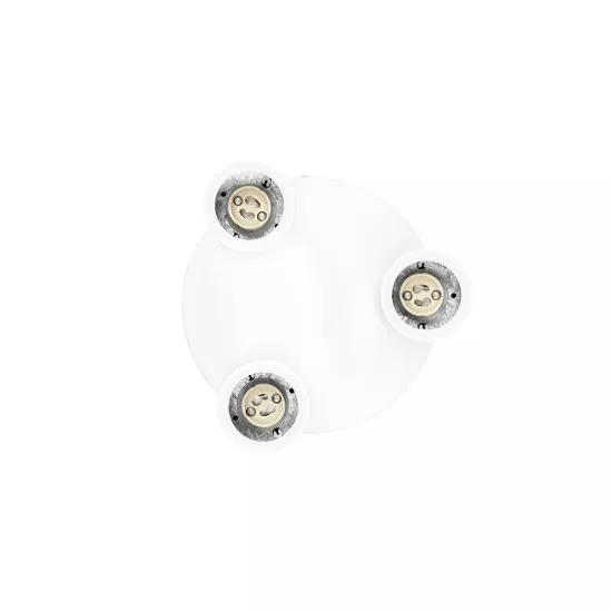 kelvo® SPOTA KLV-101-0145 Κινούμενο Φωτιστικό Σποτ Οροφής για 3 Λάμπες MR16 με Ντουί GU10 AC 220-240V IP20 - Λευκό Ματ - Μ19 x Π19 x Υ14cm