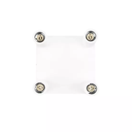 kelvo® SPOTA KLV-101-0147 Κινούμενο Φωτιστικό Σποτ Οροφής για 4 Λάμπες MR16 με Ντουί GU10 AC 220-240V IP20 - Λευκό Ματ - Μ26 x Π26 x Υ14cm