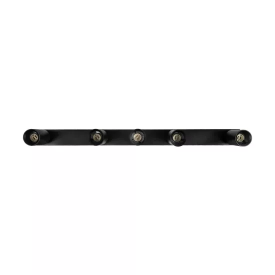 kelvo® SPOTA KLV-101-0142 Κινούμενο Φωτιστικό Σποτ Οροφής για 5 Λάμπες MR16 με Ντουί GU10 AC 220-240V IP20 - Μαύρο Ματ - Μ79.5 x Π6.3 x Υ14cm