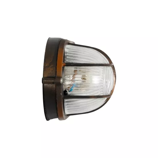 BOATLIGHT 61622 Vintage Φωτιστικό Καραβοχελώνα Τοίχου - Απλίκα με Ντουί 1 x E27 AC 220-240V Αδιάβροχο IP65 - Χάλκινο Παλαιωμένο Εφέ Σκουριάς Ματ - Μ21 x Π10.4 x Υ9cm