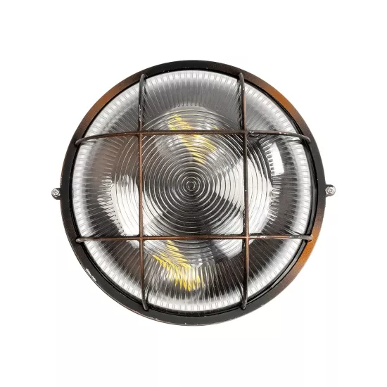 BOATLIGHT 61624 Vintage Φωτιστικό Καραβοχελώνα Τοίχου & Οροφής με Ντουί 2 x E27 AC 220-240V Αδιάβροχο IP65 - Χάλκινο Παλαιωμένο Εφέ Σκουριάς Ματ - Μ24 x Π24 x Υ11cm