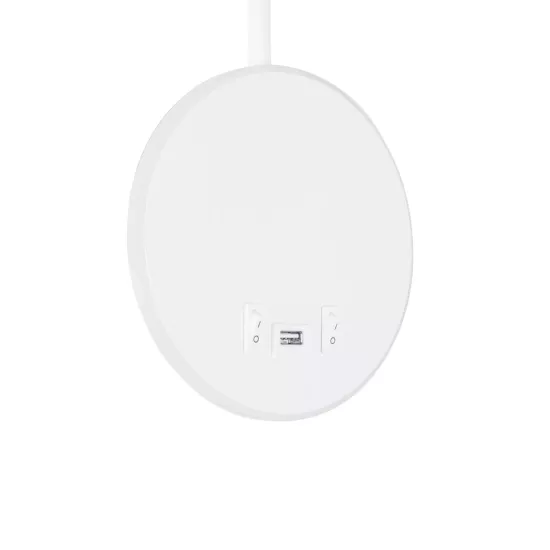 GOOSE 61693 Μοντέρνο Φωτιστικό Τοίχου - Απλίκα Ξενοδοχείου Reading Light με Φορτιστή USB 3A LED 6W 600lm 36° & 360° AC 220-240V IP20 Θερμό Λευκό 2700K - CREE XPE & Lumileds SMD Chip - Λευκό Ματ - Μ15.5 x Π15 x Υ30.5cm - 3 Χρόνια Εγγύηση