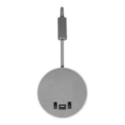 GOOSE 61694 Μοντέρνο Φωτιστικό Τοίχου - Απλίκα Ξενοδοχείου Reading Light με Φορτιστή USB 3A LED 6W 600lm 36° & 360° AC 220-240V IP20 Θερμό Λευκό 2700K - CREE XPE & Lumileds SMD Chip - Γκρι Ανθρακί Ματ - Μ15.5 x Π15 x Υ30.5cm - 3 Χρόνια Εγγύηση