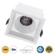 PLUTO-B 60279 Χωνευτό LED Spot Downlight TrimLess Μ10.4xΠ10.4cm 15W 1875lm 38° AC 220-240V IP20 Μ10.4 x Π10.4 x Υ6.5cm - Τετράγωνο - Λευκό & Anti-Glare HoneyComb - Θερμό Λευκό 2700K - Bridgelux COB - 5 Years Warranty