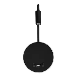 GOOSE 61695 Μοντέρνο Φωτιστικό Τοίχου - Απλίκα Ξενοδοχείου Reading Light με Φορτιστή USB 3A LED 6W 600lm 36° & 360° AC 220-240V IP20 Θερμό Λευκό 2700K - CREE XPE & Lumileds SMD Chip - Μαύρο Ματ - Μ15.5 x Π15 x Υ30.5cm - 3 Χρόνια Εγγύηση