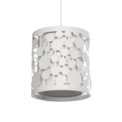 PETAL 203-0065 Μοντέρνο Κρεμαστό Φωτιστικό Οροφής με Ντουί 1 x E27 AC 220-240V IP20 - Λευκό - Μ23 x Π23 x Υ30cm