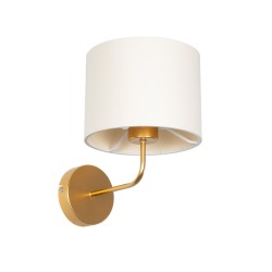 RALPH 203-0039 Vintage Φωτιστικό Τοίχου - Απλίκα με Ντουί 1 x E27 AC 220-240V IP20 - Χρυσό & Λευκό - Μ22 x Π29 x Υ30cm