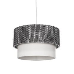 SISSIE 203-0139 Μοντέρνο Κρεμαστό Φωτιστικό Οροφής με Ντουί 1 x E27 AC 220-240V IP20 - Μαύρο & Λευκό - Μ30 x Π30 x Υ23cm