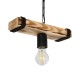 GLISTER 201-0001 Vintage Κρεμαστό Φωτιστικό Ράγα Μονόφωτο 1 x E27 IP20 Μπεζ Ξύλο με Μαύρο Σχοινί - Μ30 x Π9 x Υ10cm GLISTER 201-0001 Vintage Κρεμαστό Φωτιστικό Ράγα Μονόφωτο 1 x E27 IP20 Μπεζ Ξύλο με Μαύρο Σχοινί - Μ30 x Π9 x Υ10cm
