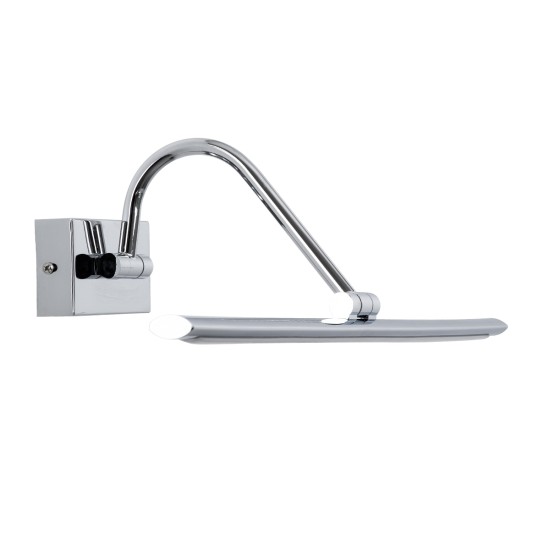 MIRA 60434 Μοντέρνο Φωτιστικό Τοίχου - Απλίκα Καθρέπτη Μπάνιου LED 12W 1400lm 120° AC 220-240V IP44 Φυσικό Λευκό 4500K - Lumileds SMD Chip & TÜV SÜD Driver - Νίκελ Χρώμιο - Μ60 x Π20 x Υ13cm - 3 Χρόνια Εγγύηση