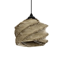 HUSLE 205-0044 Boho Κρεμαστό Φωτιστικό Οροφής με Ντουί 1 x E27 AC 220-240V IP20 - Μπεζ - M24 x Π24 x Υ21cm