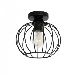 BITUIN 201-0116 Μοντέρνο Φωτιστικό Οροφής με Ντουί 1 x E27 AC 220-240V IP20 - Μαύρο - Μ21 x Π21 x Υ18cm