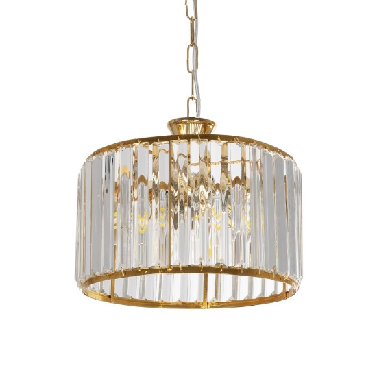 GLAMOROUS 203-0094 Κλασικό Κρεμαστό Φωτιστικό Κρύσταλλα Τρίφωτο 3 x E27 IP20 Χρυσό Μεταλλό με Διάφανο Κρύσταλλο - Μ28 x Π28 x Υ21.5cm GLAMOROUS 203-0094 Κλασικό Κρεμαστό Φωτιστικό Κρύσταλλα Τρίφωτο 3 x E27 IP20 Χρυσό Μεταλλό με Διάφανο Κρύσταλλο - Μ28 x Π28 x Υ21.5cm