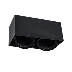 MAGMA 60627 Μοντέρνο Φωτιστικό Οροφής με Ντουί 2 x GU10 AC 220-240V IP20 - Μαύρο - Μ30 x Π15 x Υ13cm