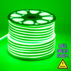 NEOVALE 70564 Ταινία Neon Flex LED 12W/m 600lm/m 120° DC 24V Αδιάβροχο IP65 120 x SMD2835 Chip/m Πράσινο Dimmable - Sanan SMD Chip - Μ100 x Π0.8 x Υ1.6cm - 3 Χρόνια Εγγύηση