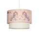 PONY 204-0016 Παιδικό Κρεμαστό Φωτιστικό Οροφής με Ντουί 1 x E27 AC 220-240V IP20 - Ροζ - Μ30 x Π30 x Υ24cm