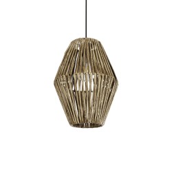 CASTILLO 205-0046 Boho Κρεμαστό Φωτιστικό Οροφής με Ντουί 1 x E27 AC 220-240V IP20 - Μπεζ - M26 x Π26 x Υ36cm