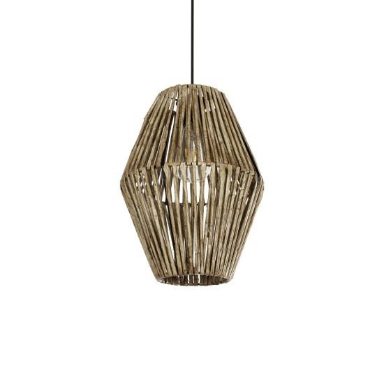 CASTILLO 205-0046 Boho Κρεμαστό Φωτιστικό Οροφής με Ντουί 1 x E27 AC 220-240V IP20 - Μπεζ - M26 x Π26 x Υ36cm