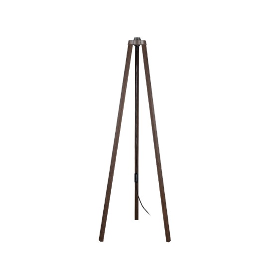 TRIPOD 203-0257 Μοντέρνο Επιδαπέδιο Φωτιστικό Μονόφωτο 1 x E27 IP20 Καφέ Ξύλο - Μ38 x Π38 x Υ120cm