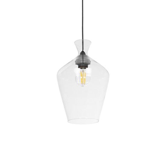 BOHEMIA 206-0040 Μοντέρνο Κρεμαστό Φωτιστικό Οροφής με Ντουί 1 x E27 AC 220-240V IP20 - Διάφανο - Μ20 x Π20 x Υ32cm