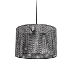 CLAIRIE 203-0136 Μοντέρνο Κρεμαστό Φωτιστικό Οροφής με Ντουί 1 x E27 AC 220-240V IP20 - Μαύρο & Λευκό - Μ30 x Π30 x Υ22cm