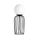 KAZAF 203-0295 Μοντέρνο Επιτραπέζιο Φωτιστικό Πορτατίφ με Ντουί 1 x E27 AC 220-240V IP20 - Μαύρο & Λευκό - Μ16 x Π16 x Υ40cm
