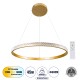DIAMOND 61131 Μοντέρνο Κρεμαστό Φωτιστικό Οροφής LED 45W 5230lm 360° AC 220-240V IP20 Ρυθμιζόμενο Λευκό CCT με Χειριστήριο από 2700K έως 6000K Dimmable - Lumileds SMD Chip - Χρυσό Βούρτσας - Μ60 x Π60 x Υ3cm - 3 Χρόνια Εγγύηση