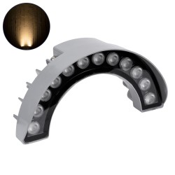 TREEWINA 90681 Κυρτή Μπάρα Φωτισμού Wall Washer για Φυτά - Δέντρα LED 12W 1320lm 30° DC 24V Αδιάβροχο IP65 Θερμό Λευκό 2700K Dimmable - Bridgelux SMD Chip - Γκρι Ανθρακί - Μ23.5 x Π7.5 x Υ12cm - 3 Χρόνια Εγγύηση