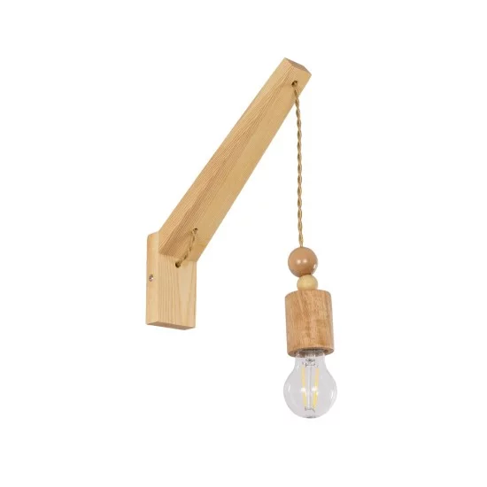 NOVO 00885 Vintage Φωτιστικό Τοίχου - Απλίκα με Ντουί 1 x E27 AC 220-240V IP20 - Μπεζ - Μ7 x Π28 x Υ37cm