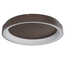 SALEM 61240 Μοντέρνο Φωτιστικό Οροφής LED 105W 12075lm 120° AC 220-240V IP20 Ρυθμιζόμενο Λευκό CCT με Χειριστήριο από 2700K έως 6000K Dimmable - Lumileds SMD Chip - Καφέ Ματ - Μ60 x Π60 x Υ9.5cm - 3 Χρόνια Εγγύηση