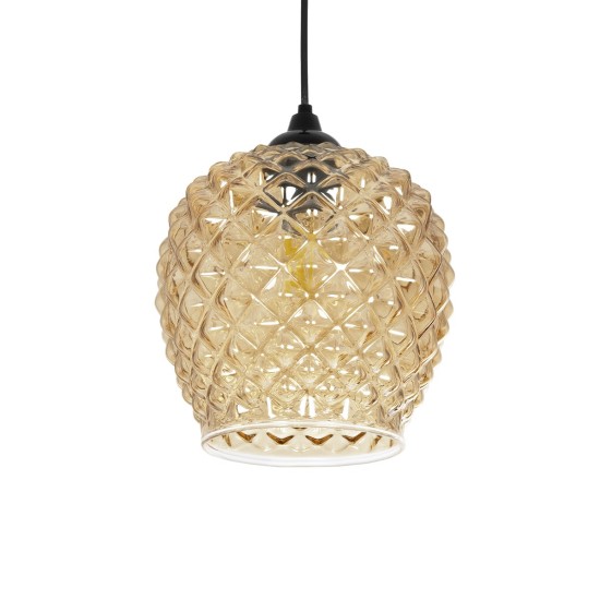 KEGEL 206-0007 Μοντέρνο Κρεμαστό Φωτιστικό Οροφής με Ντουί 1 x E27 AC 220-240V IP20 - Μελί - Μ19 x Π19 x Υ19cm