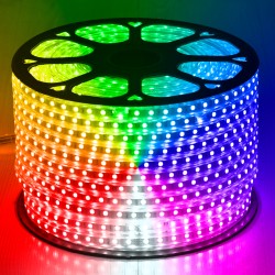 EPISLIM 70507 Ταινία LED 12W/m 780lm/m 120° DC 220-240V Αδιάβροχη IP65 60 x SMD5050 Chip/m Πολύχρωμο RGB Dimmable - Epistar SMD Chip - M100 x Π1.5 x Υ0.6cm - 3 Χρόνια Εγγύηση