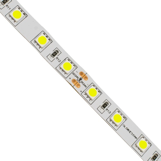 70220 Ταινία LED SMD 5050 5m 14.4W/m 60LED/m 1728lm/m 120° DC 24V IP20 Ψυχρό Λευκό 6000K - 5 Χρόνια Εγγύηση