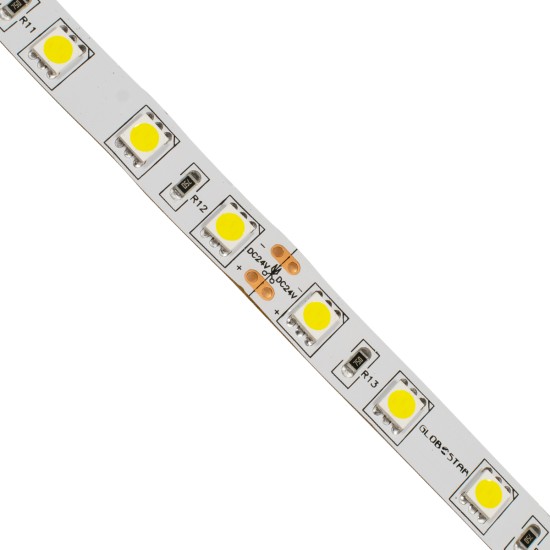 LUMAR 70221 Ταινία LED 14.4W/m 1368lm/m 120° DC 24V IP20 60 x SMD5050 Chip/m Φυσικό Λευκό 4500K Dimmable - Sanan SMD Chip - Μ500 x Π1 x Υ0.2cm - Ρολό 5 Μέτρων - 5 Χρόνια Εγγύηση