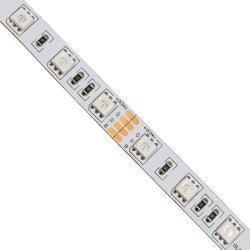 LUMAR 70229 Ταινία LED 14.4W/m 936lm/m 120° DC 24V IP20 60 x SMD5050 Chip/m Πολύχρωμο RGB Dimmable - Sanan SMD Chip - Μ500 x Π1 x Υ0.2cm - Ρολό 5 Μέτρων - 5 Χρόνια Εγγύηση